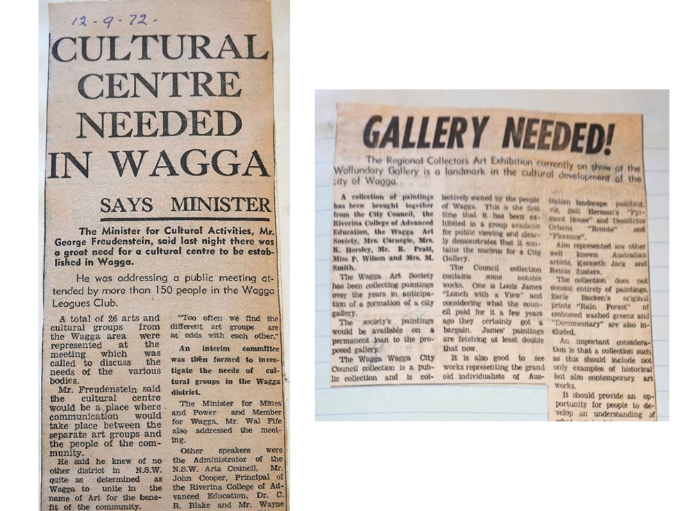 gallery newspaper clippings